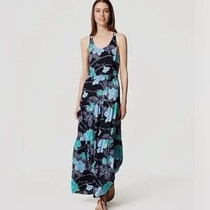 LOFT Floral Tiered Maxi Dress | Women’s Size 2T MSRP $98 Wedding Resort Beach